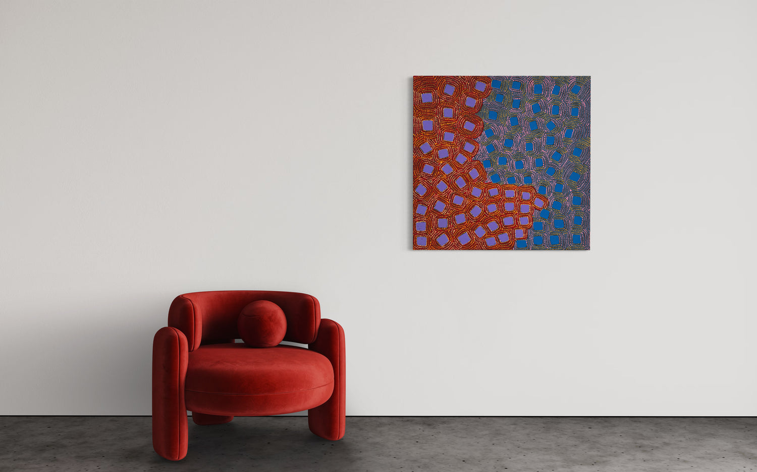 Lukarrara Jukurrpa (Desert Fringe-rush Seed Dreaming)